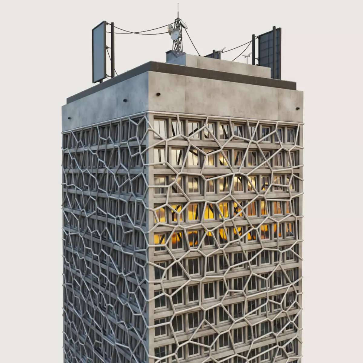 Building Skyscraper City Town Downtown Office Space Work Street Low-poly 3D model shop