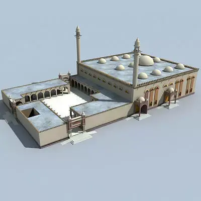 Arabic Mosque Building 3D model