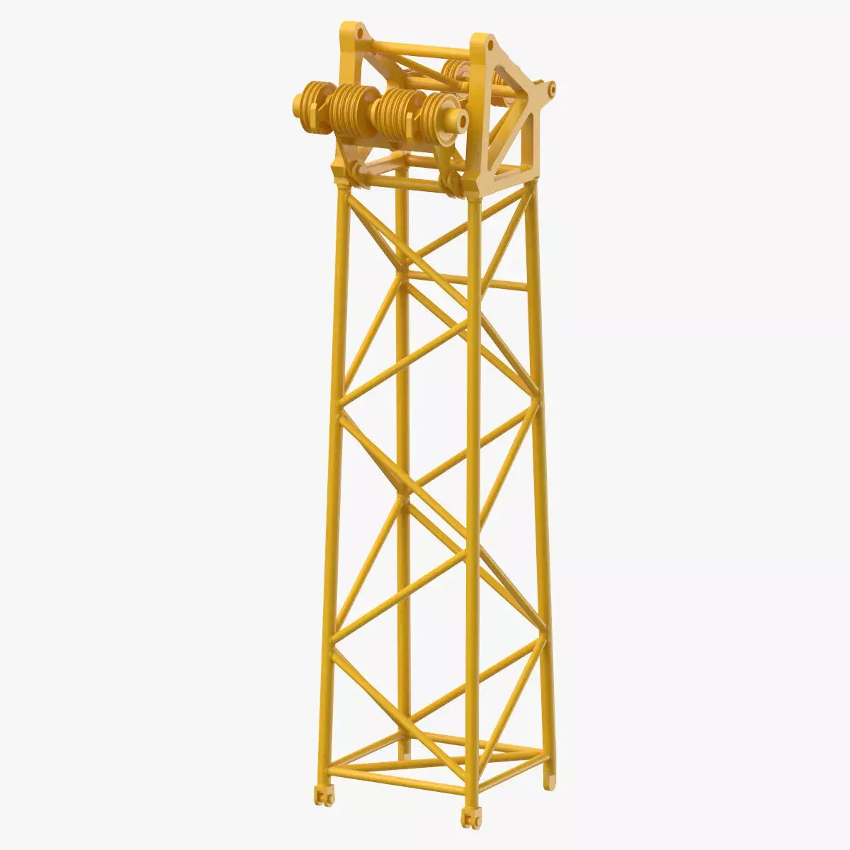 Crane L Head Section 10m Yellow 3D model