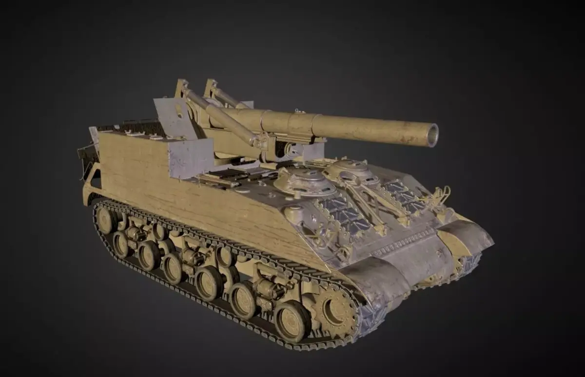 Tank 155mm GMC  M40 or 8inch Howitzer Motor Carriage M43 3D model