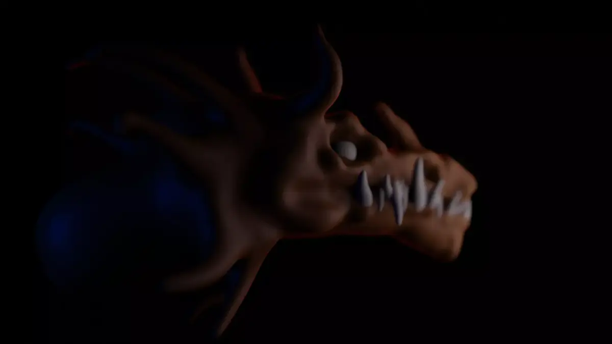 Dragon 3D Model head of Low-poly 3D model