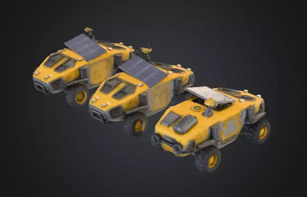 Desert exploration vehicle 3D print model