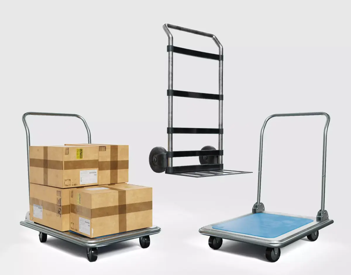 Hand pulled truck 3D model