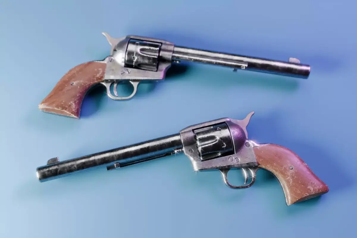 Colt Single Action Army 45 Revolver Free 3D model