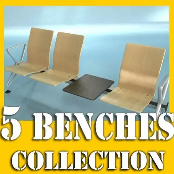 Connected Seats Waiting Room 3D model