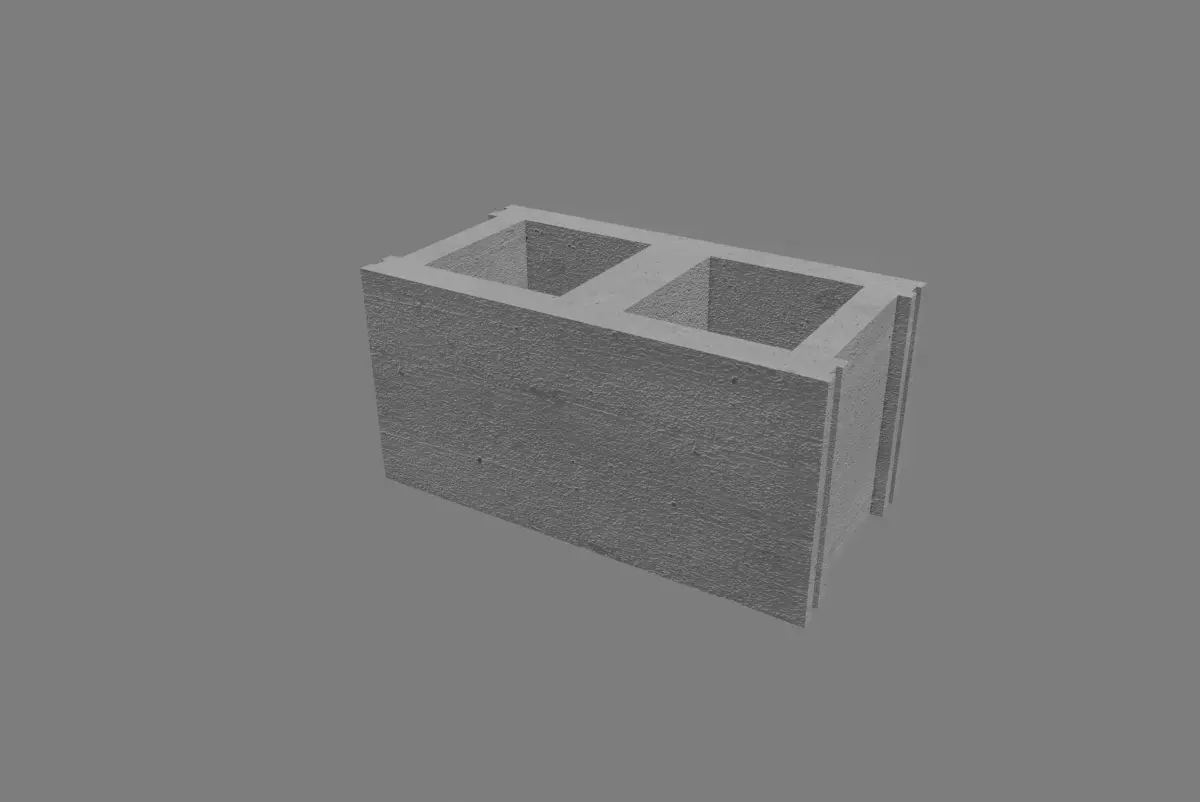 Cinderblock Low-poly 3D model