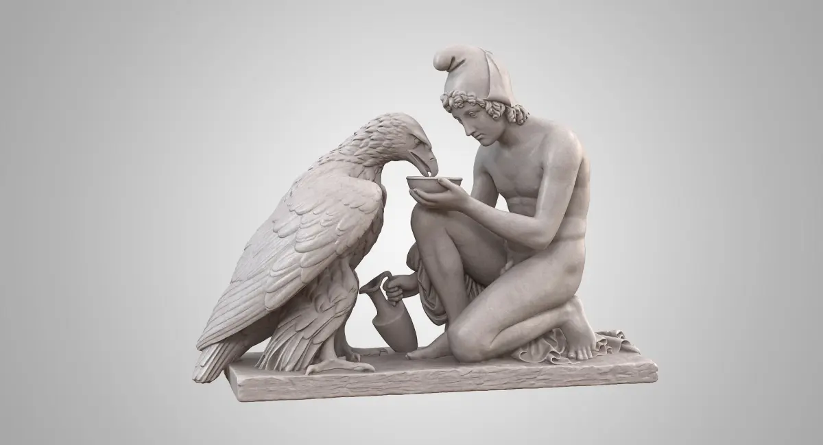 Ganymede with Eagle 3D model