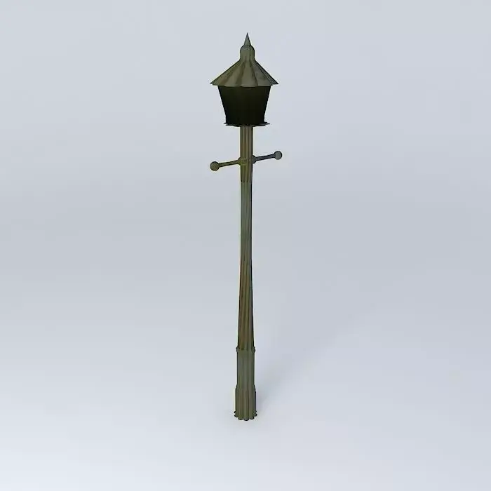 Eco Rail TrackStation LampDummy Old Steam Days Free 3D model