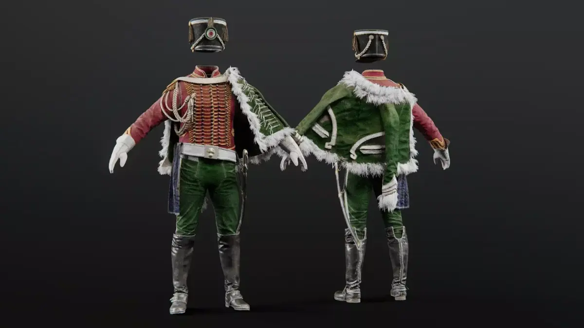 Soldier Napoleon High Rank Officer 3D model