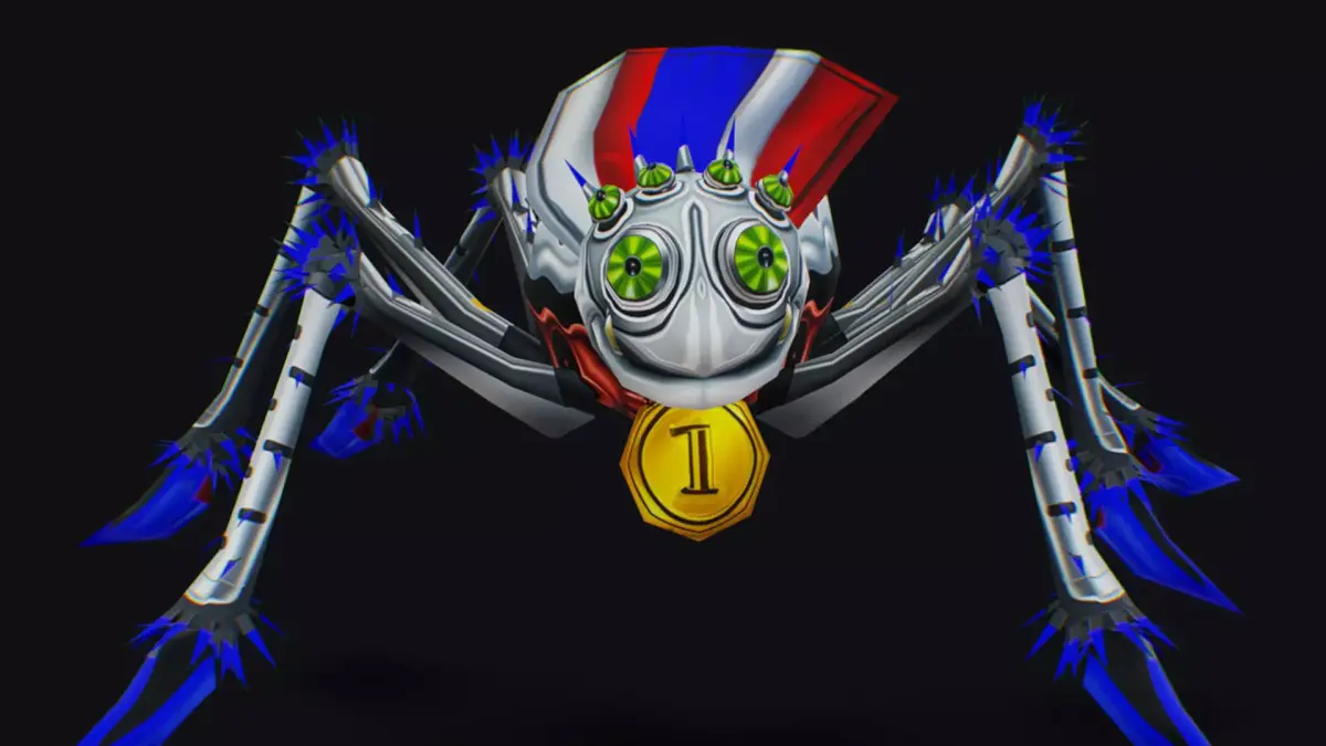 White Spider Robot Funny Cartoon Insect Parasite Beetle Lowpoly Low-poly 3D model