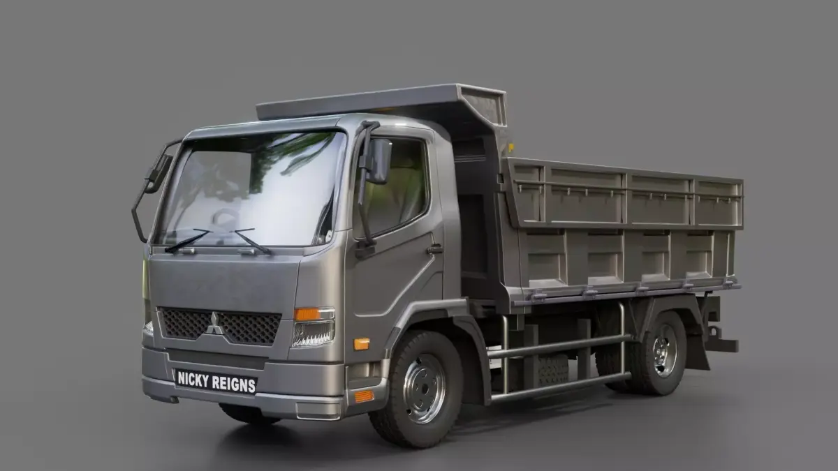 Mitsubishi Fuso Fighter Dump Truck 3D model
