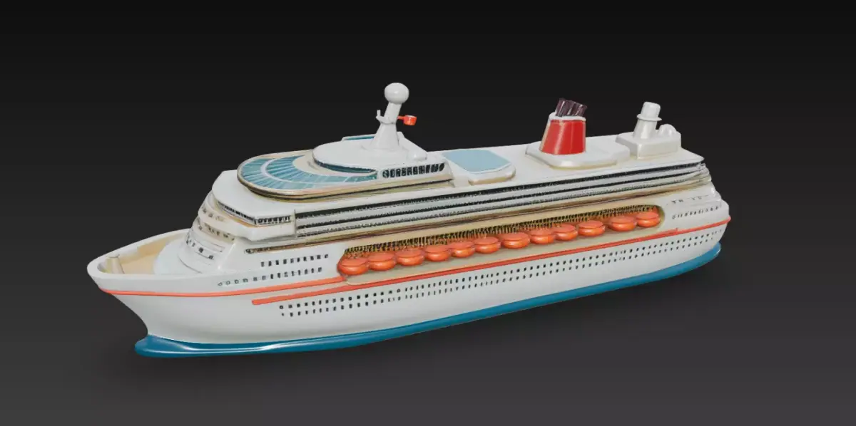 Modern Luxury Cruise Ship Passenger Liner 3D Model 3D print model