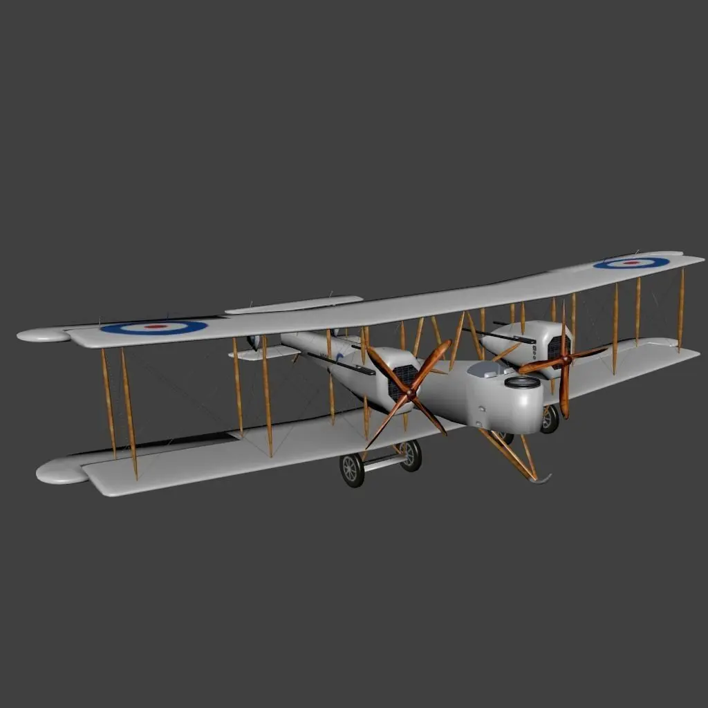 Vivkers Vimy Low-poly 3D model