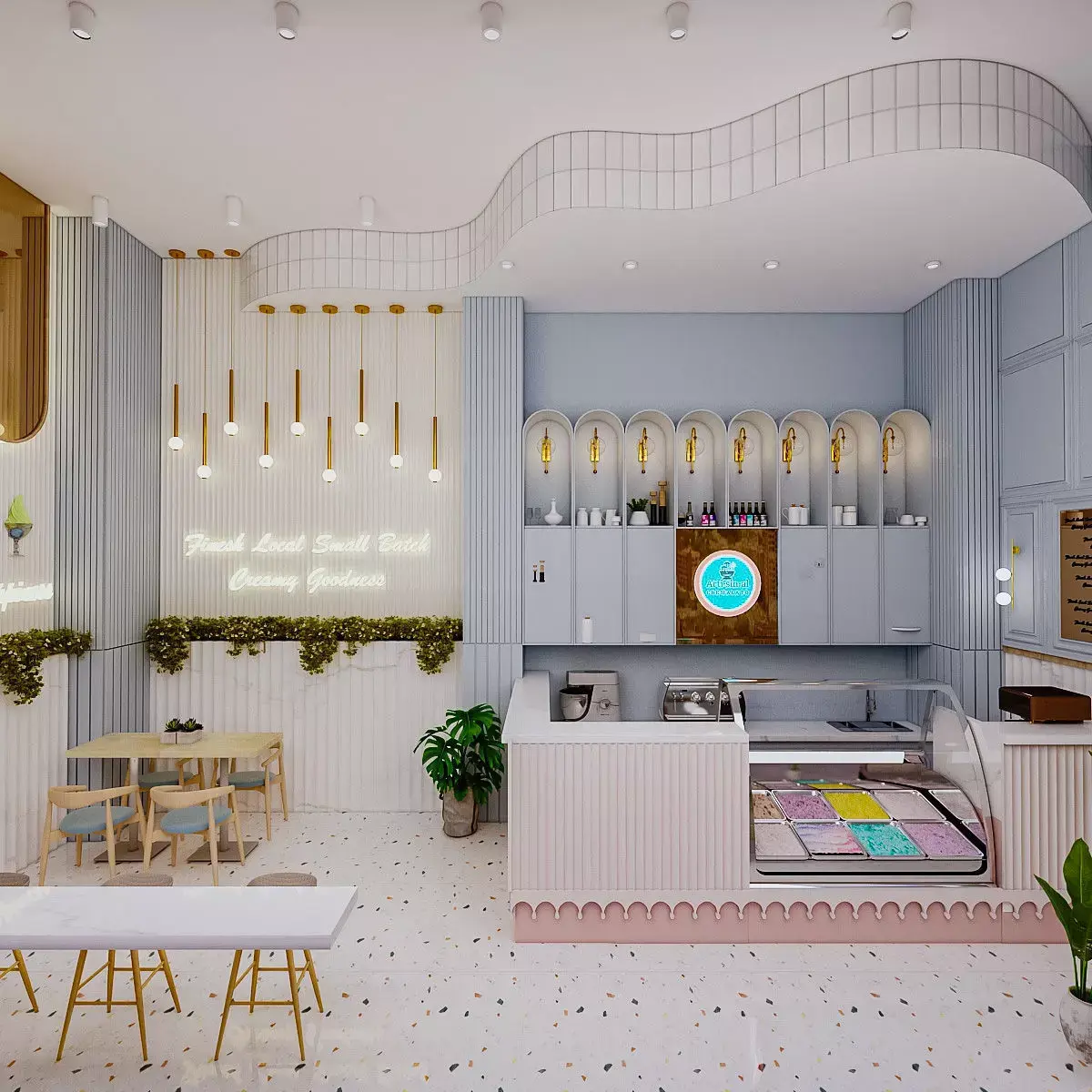 Ice-cream Shop Low-poly 3D model purchase