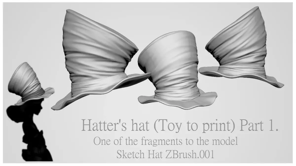 Hatters Hat - Toy model to print  Part 01 3D print model
