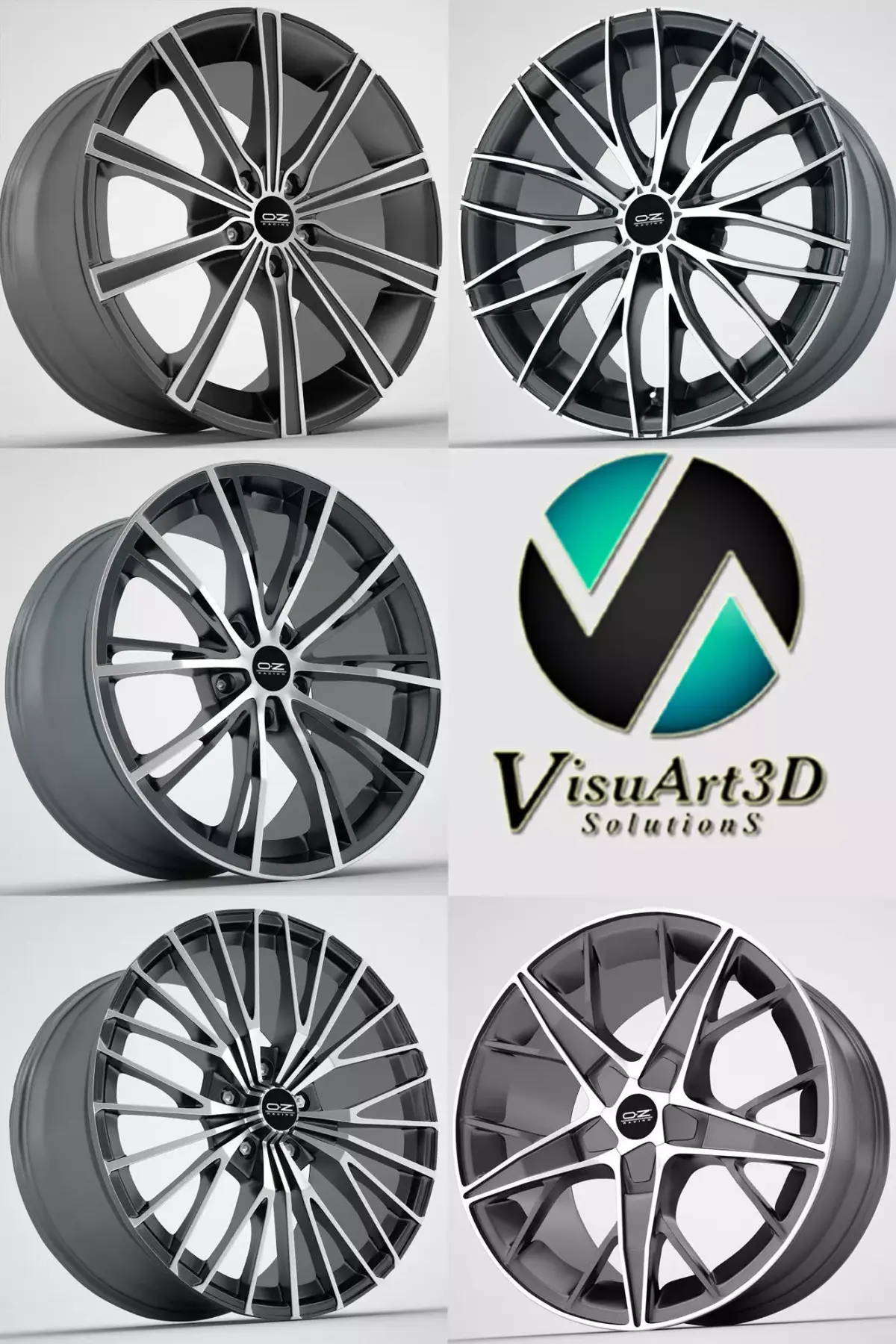OZ rims collection 3D model