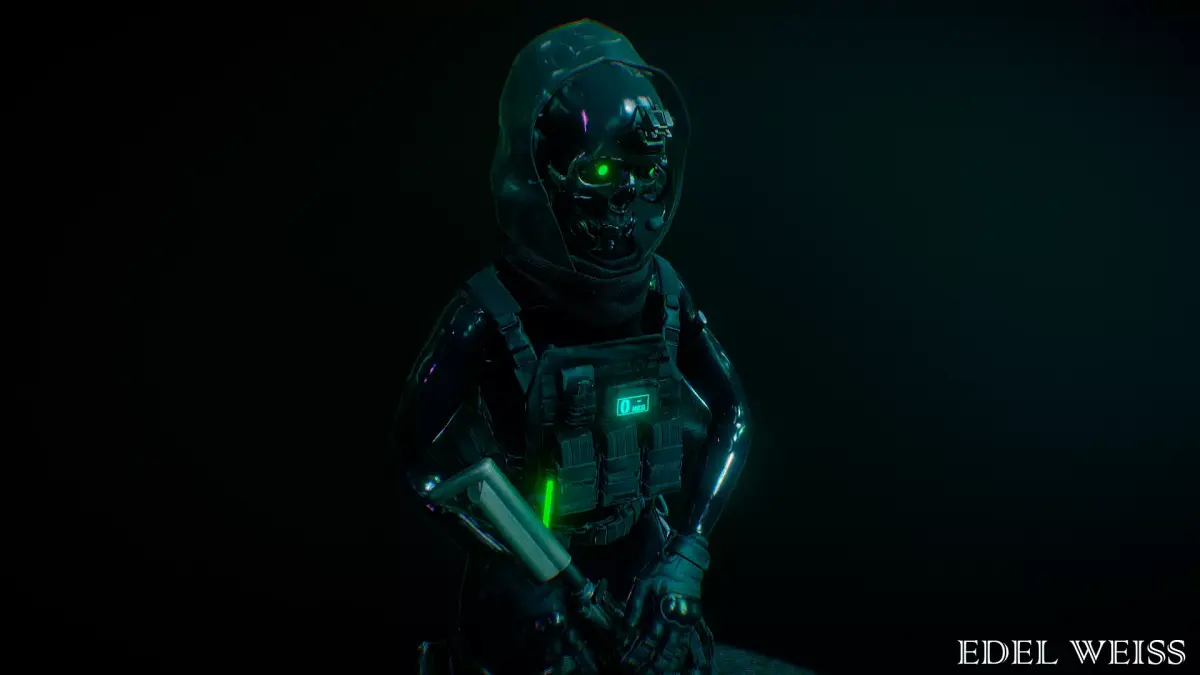 Police girl 3D model