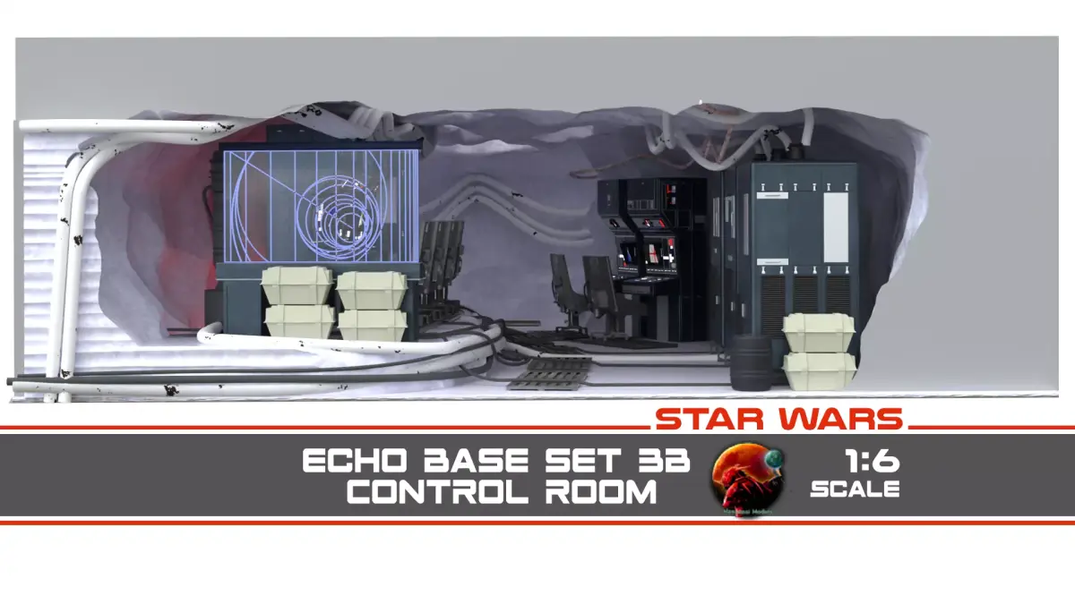 Set 3b Echo Base Control Room Ice side 1-6 scale Hottoys 3D print model