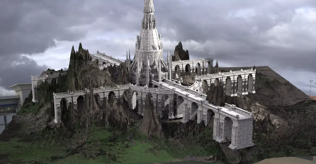 Narnia Mountains Castle 3  3D model
