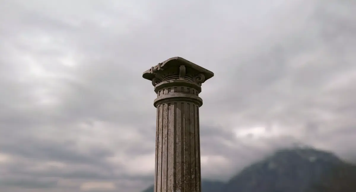 Column wooden 3D model