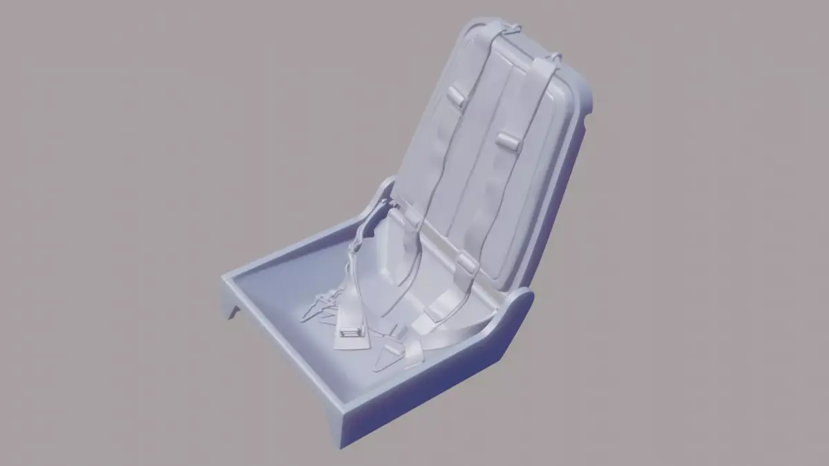 Me-262 Seat with straps for 1-32 scale 3D print model