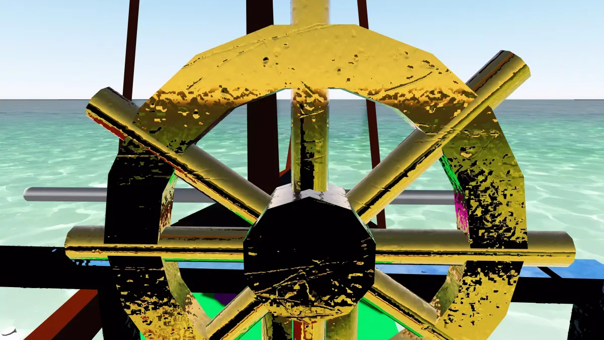 ship1 pirate ship in rain Low-poly 3D model