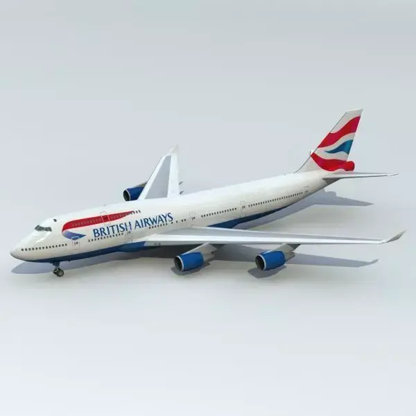 747-400 British Airways 3D model