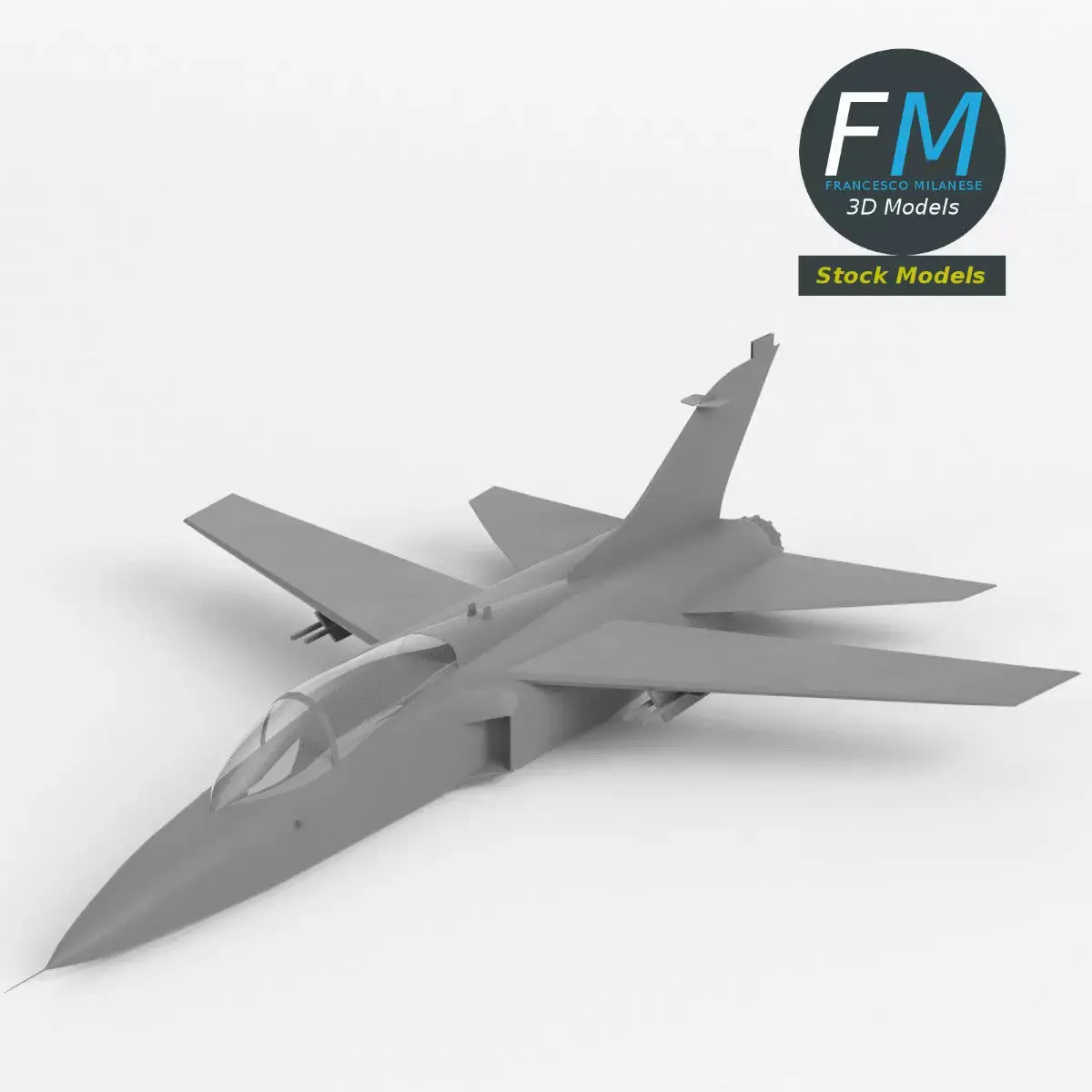 Fighter jet aircraft base mesh 3D model