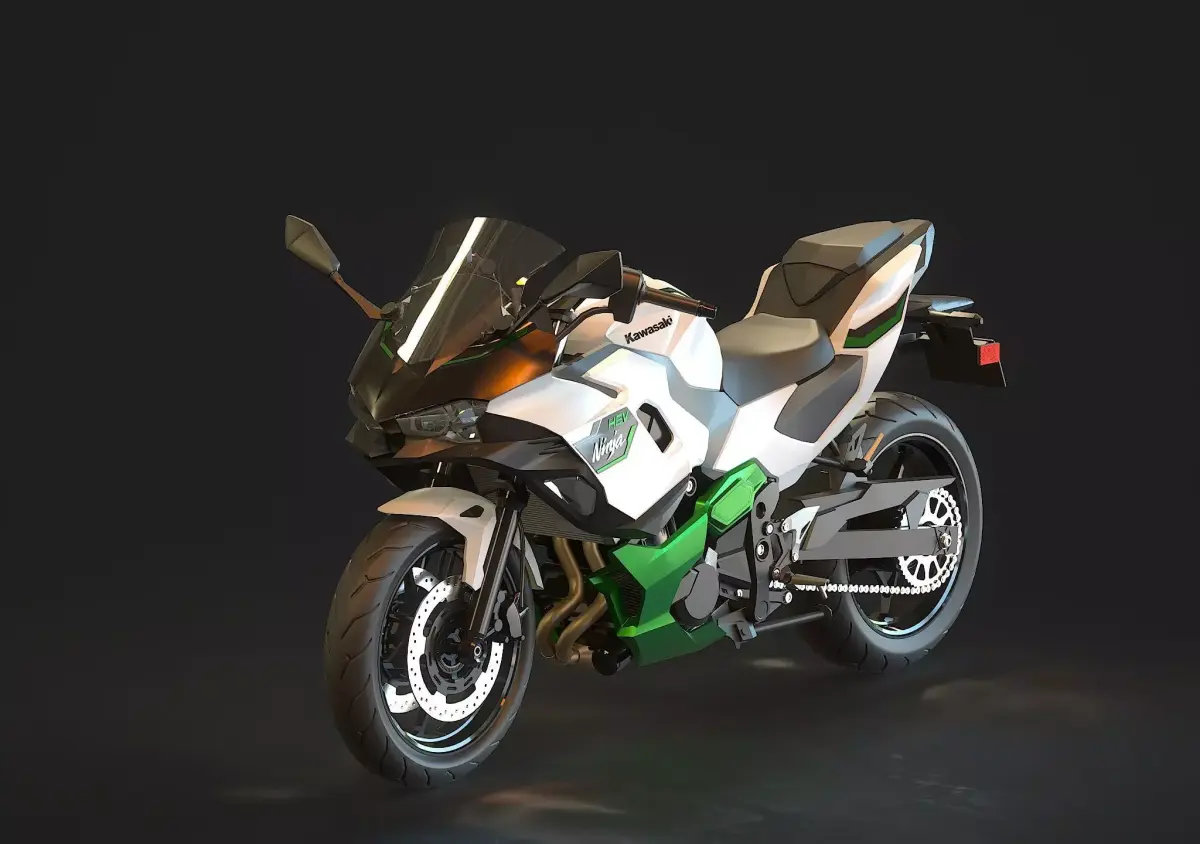 Base model Kawasaki Ninja 7 Hybrid 2024 3D model