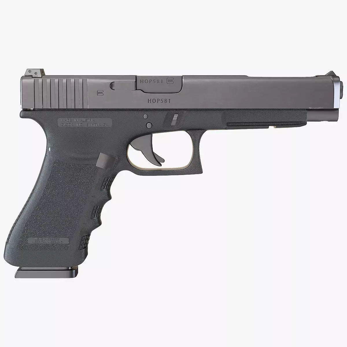 Semi Auto Pistol Glock G34 Black 3D model