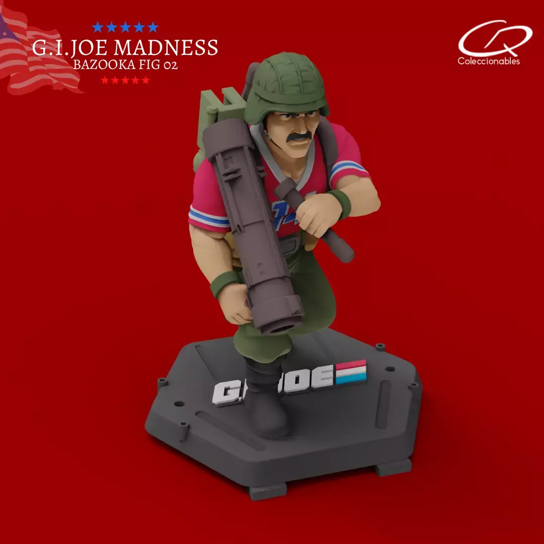  GI JOE Characters Bazooka GI JOE full-figure pose 02 3D print model