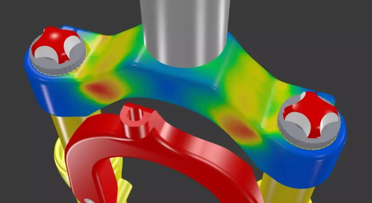 Suspension fork FEA 3D model