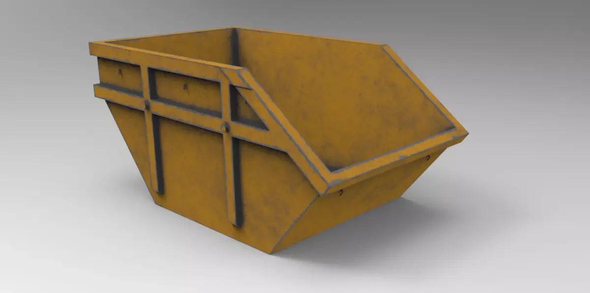 Dumpster LowPoly Simple Low-poly 3D model
