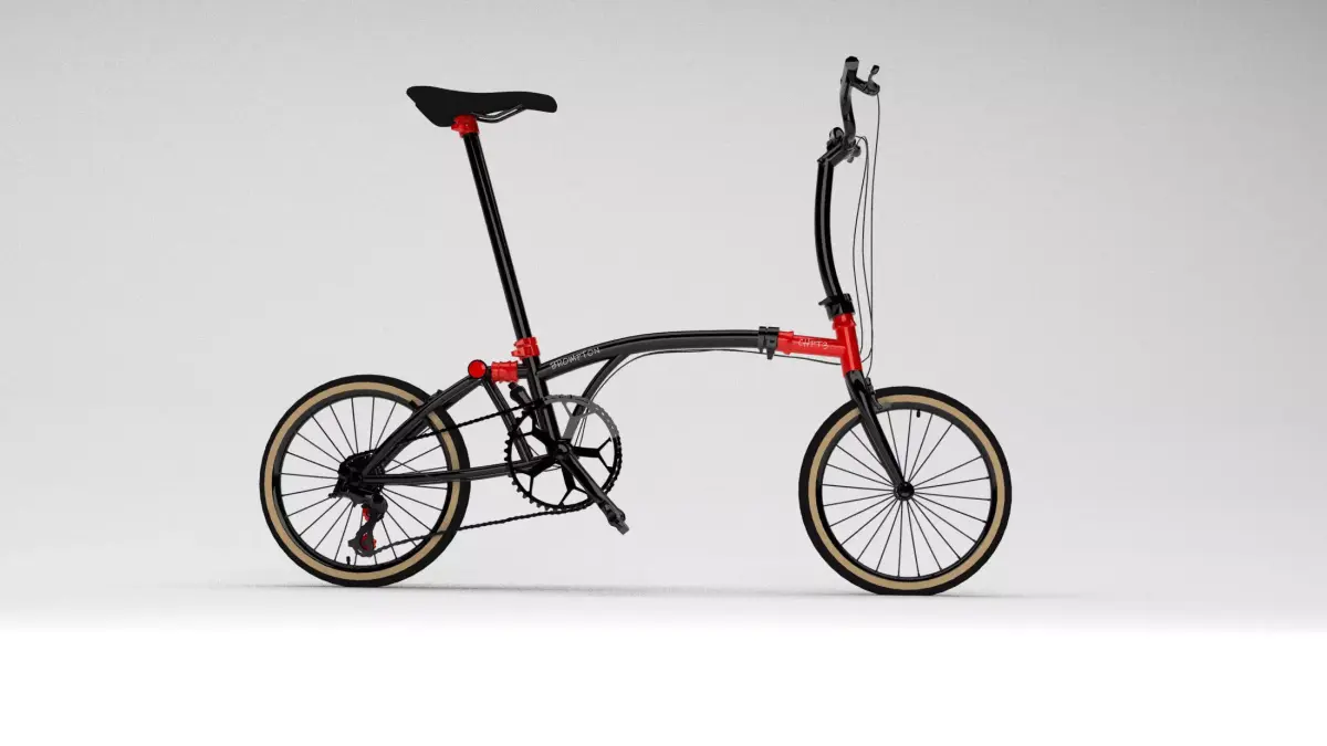 Brompton CHPT3 Special Edition Bike Low-poly 3D model