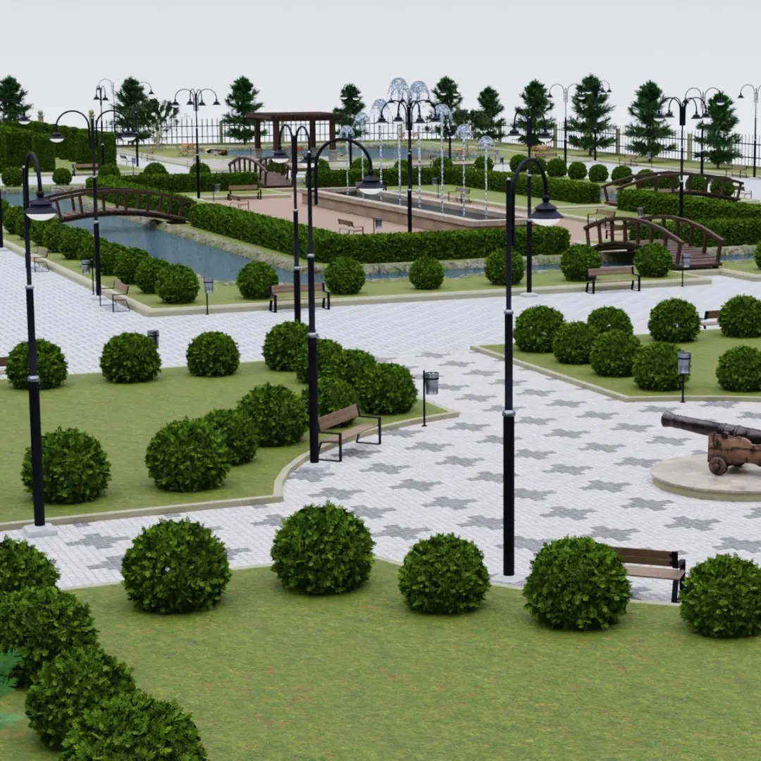Garden Park Modular 3D model