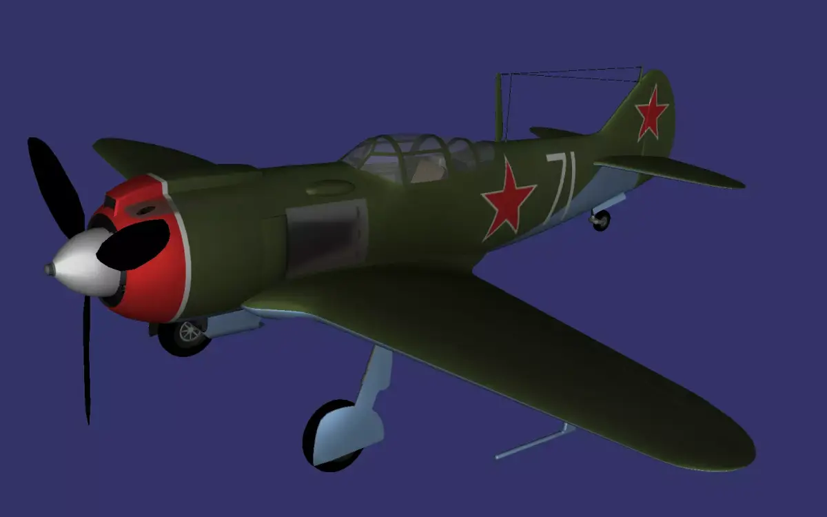 Lavochkin La 5 Low-poly 3D model