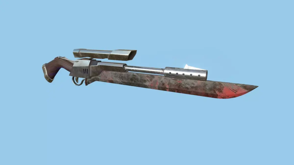 Sniper Gunblade 02 Dirt Blood - Character SciFi Design Low-poly 3D model