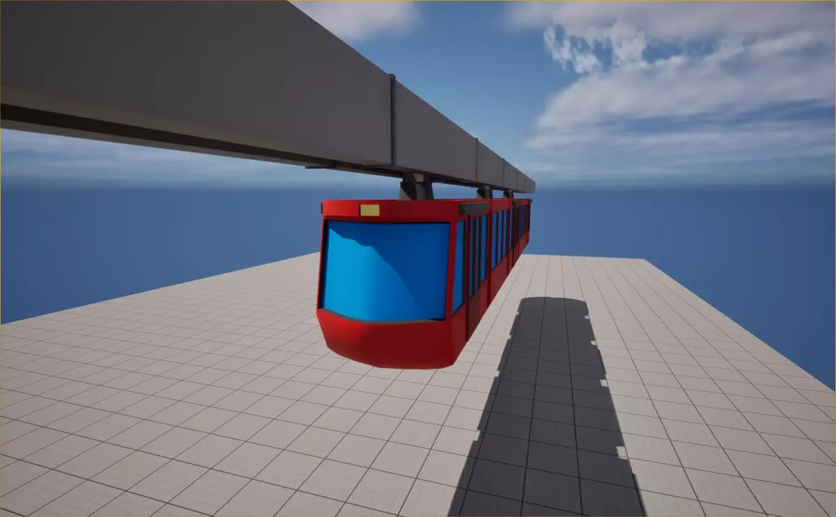 Elevated Monorail Free 3D model