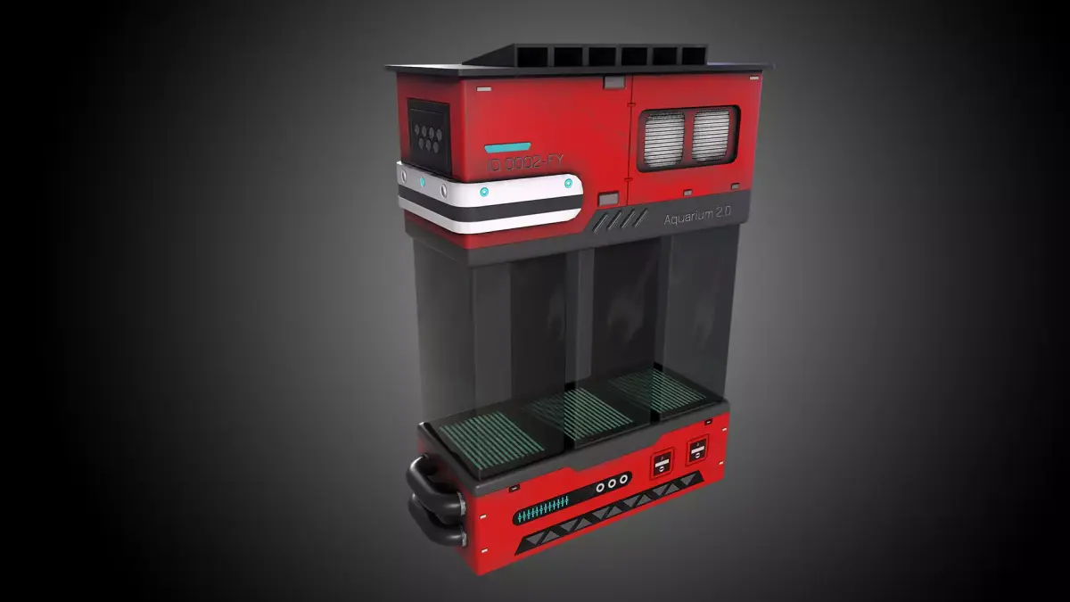 Sci-Fi Aquarium V1- 002 Low-poly 3D model