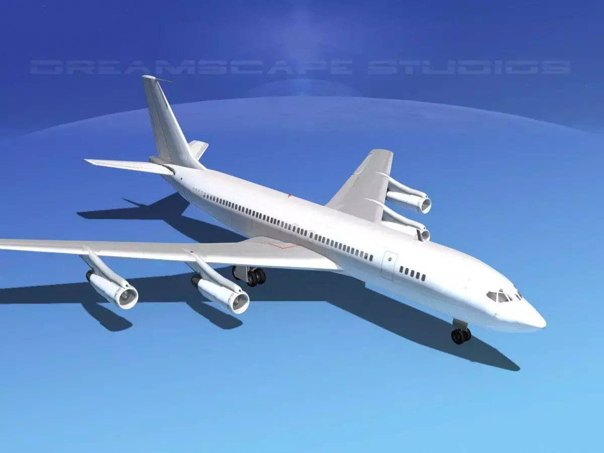 Boeing 707 Unmarked 3 3D model