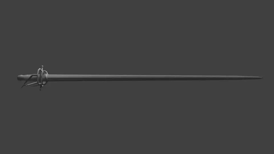Rapier sword Low-poly 3D model order