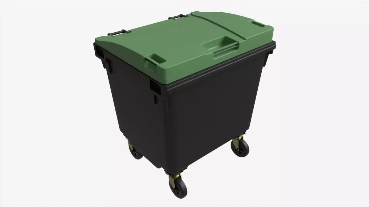 Mobile Waste Container 1100 L 3D model