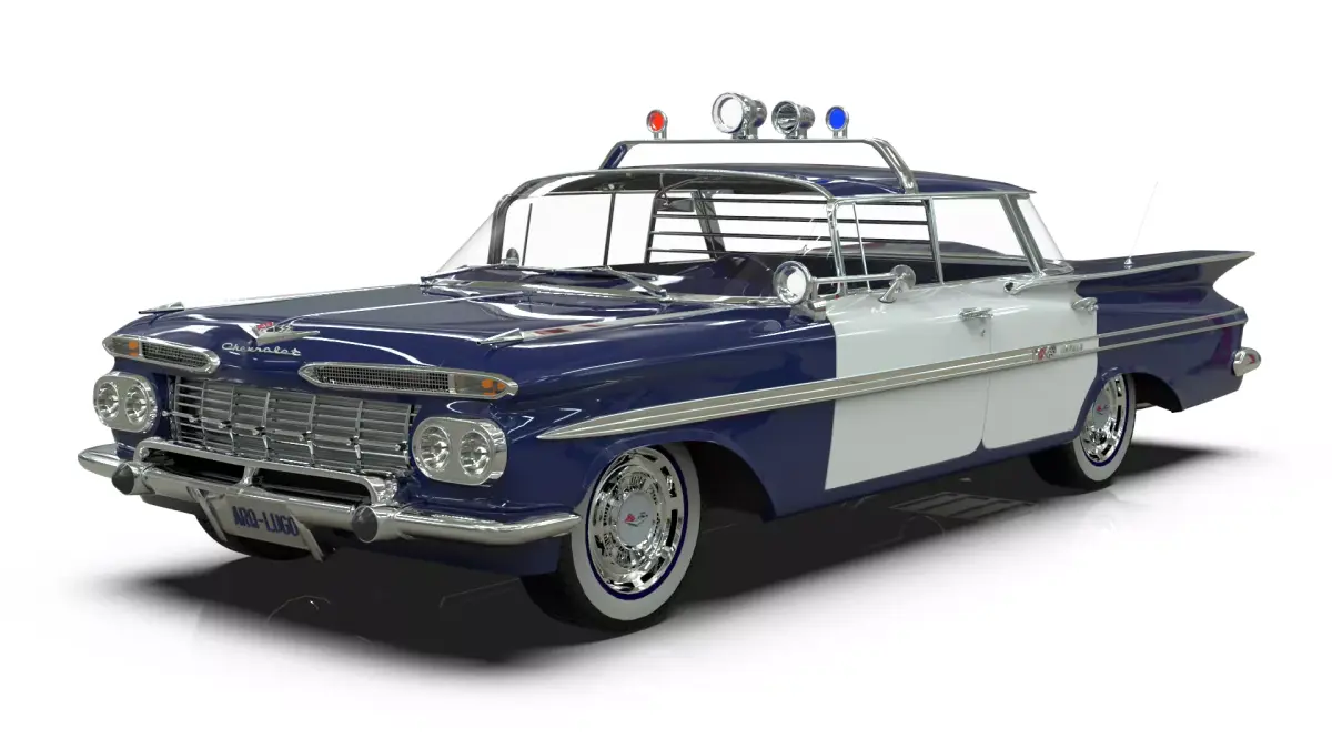 1959 Chevrolet Impala Police Patrol Low-poly 3D model