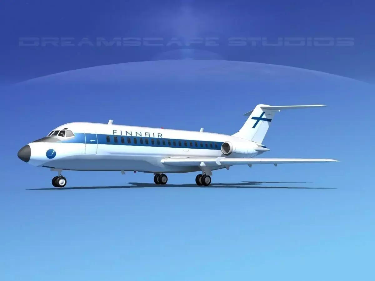 Douglas DC-9-15 Finnair 3D model