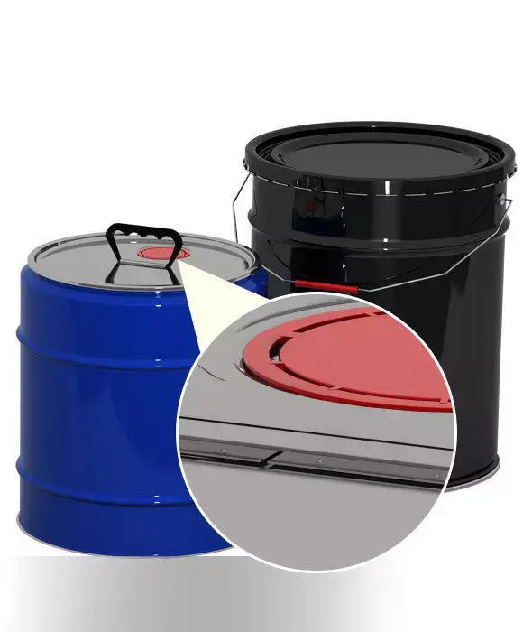 Container teflon-coated steel drums 3D model