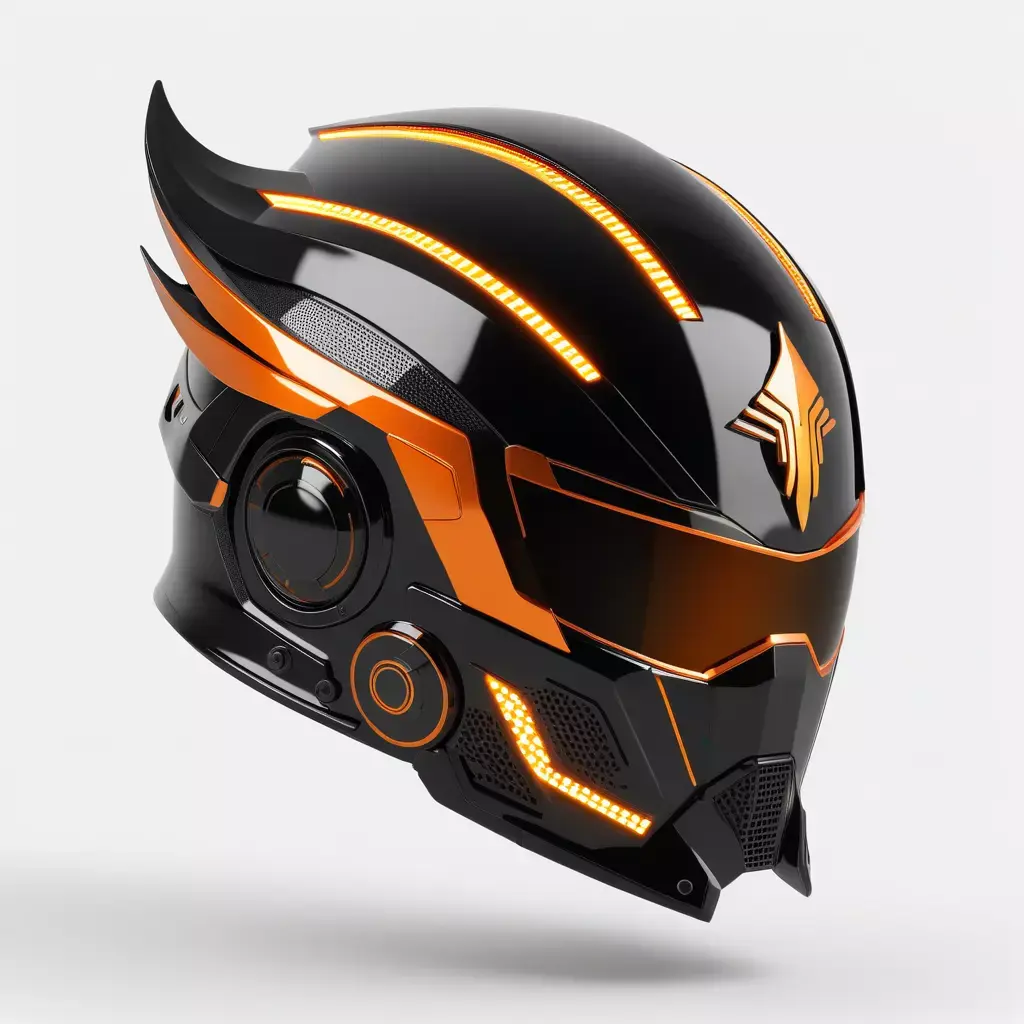 Futuristic Cyber Pilot Helmet 3D model