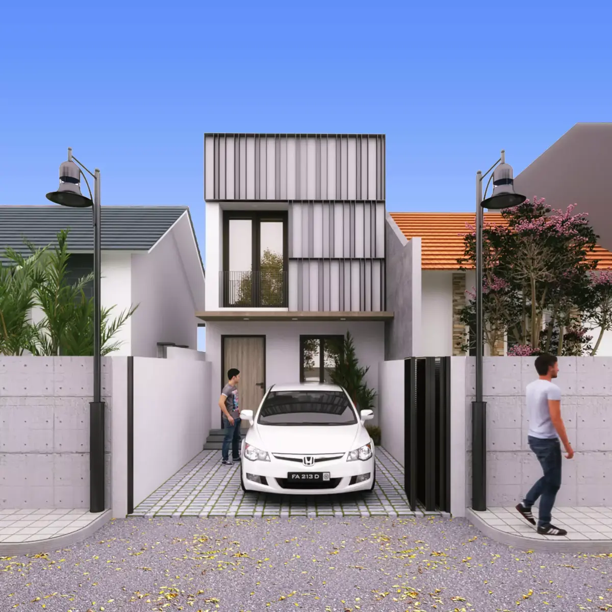 Industrial House and Full Interior 3D model
