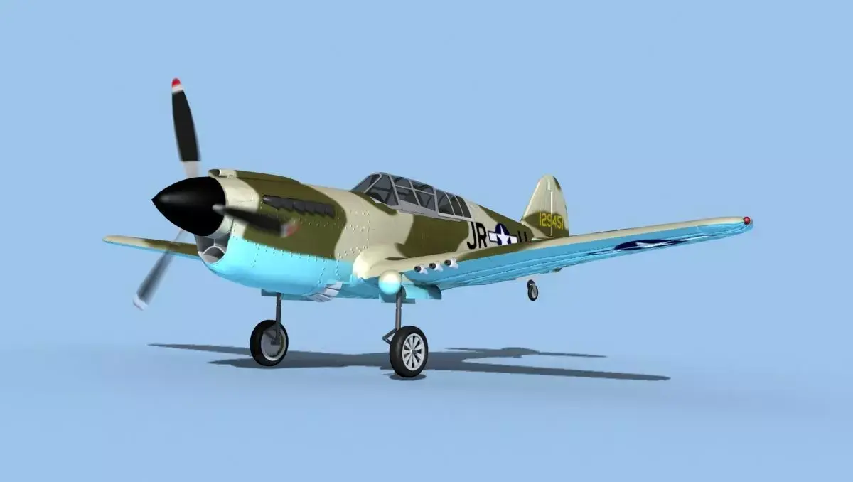 Curtiss P-40N Warhawk V05 USAAF 3D model