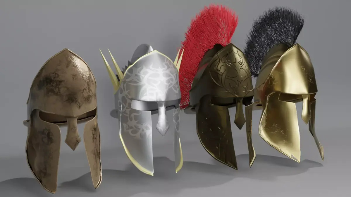 Warrior Helmet 3D Model 3D model