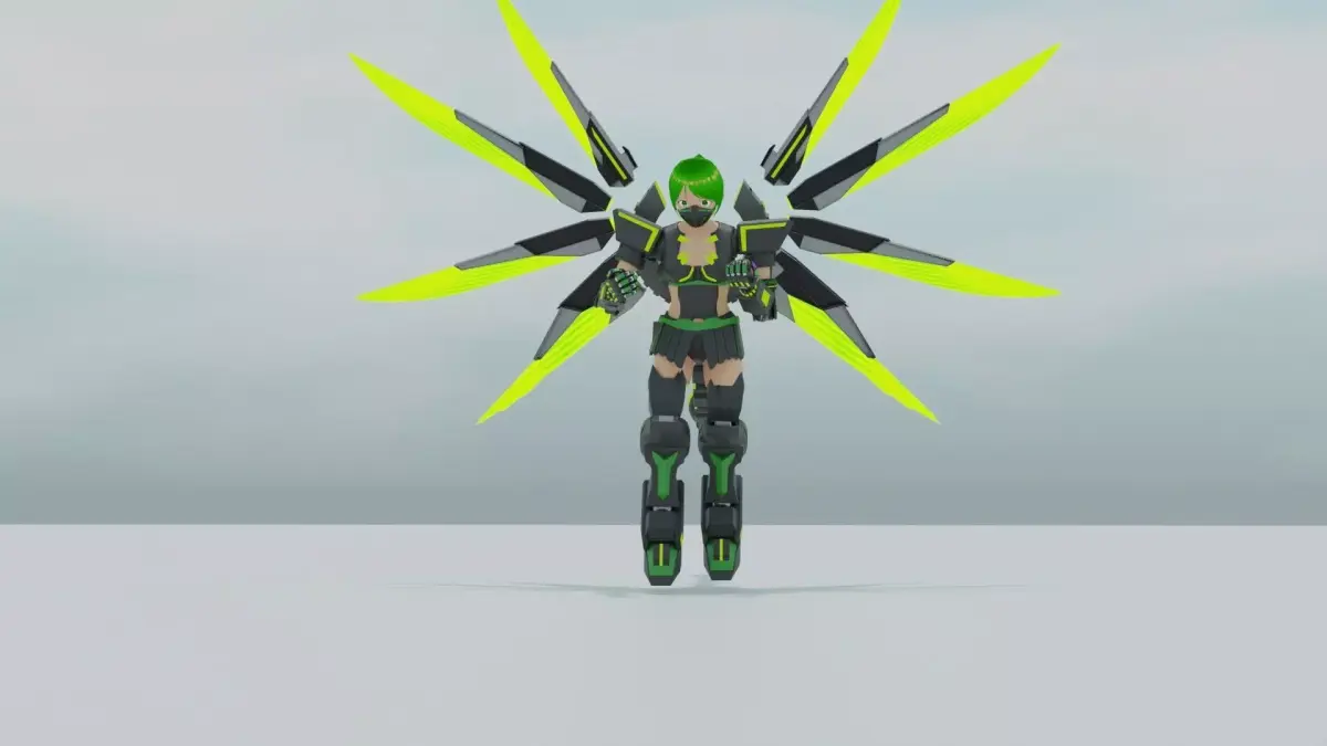 Mech Fairy Low-poly 3D model